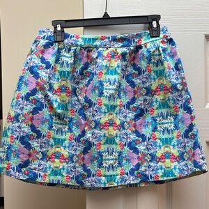 Victoria’s Secret Multicolor Tropical Floral Palm Tree Mini Skirt Size 8 NWOT